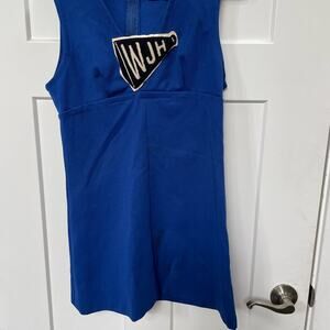 Vintage Cheerleader Uniform Chenille Megaphone Patch Blue Handmade READ DSCRPT